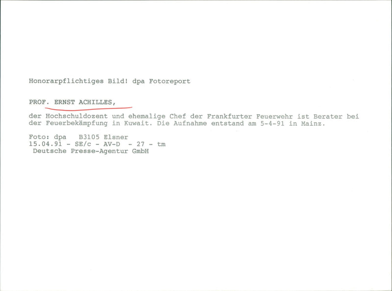 Ernst Achilles - Vintage Photograph