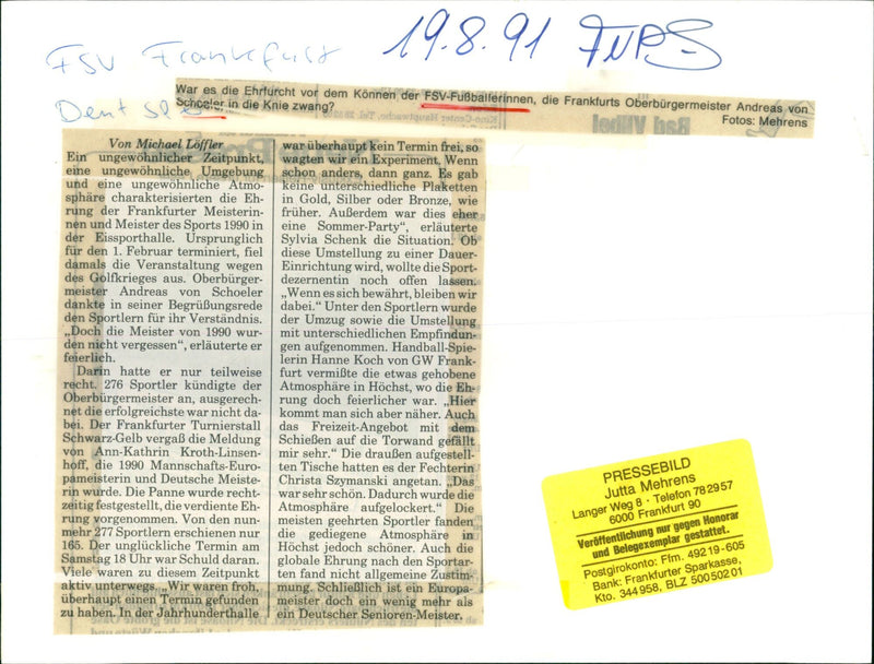 Andreas von Schoeler - Vintage Photograph