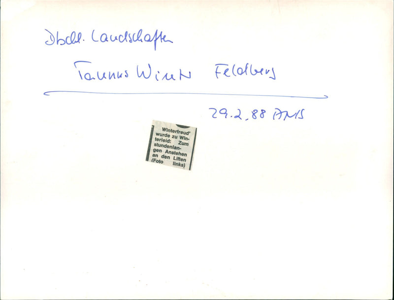 WINTER RODLER ABELL LANDSCAPES TAUNUS WIEN FELOLLERS ANS JOY BECA - Vintage Photograph