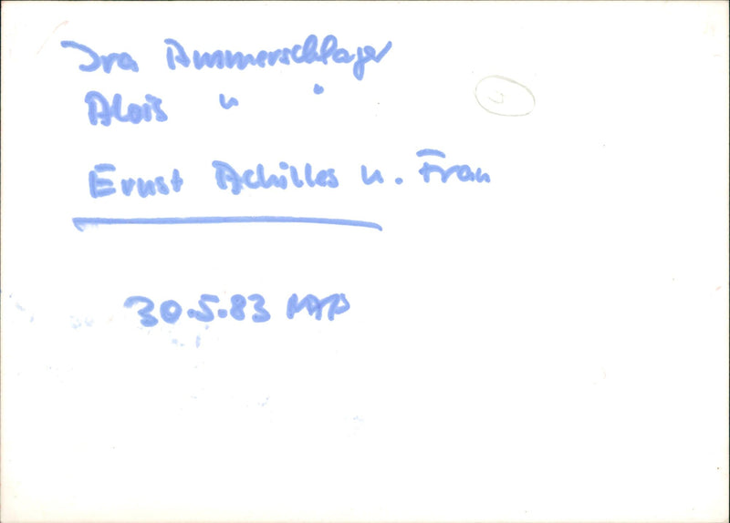 Carola Ammerschläger, Alois Ammerschläger & Ernst Achilles - Vintage Photograph