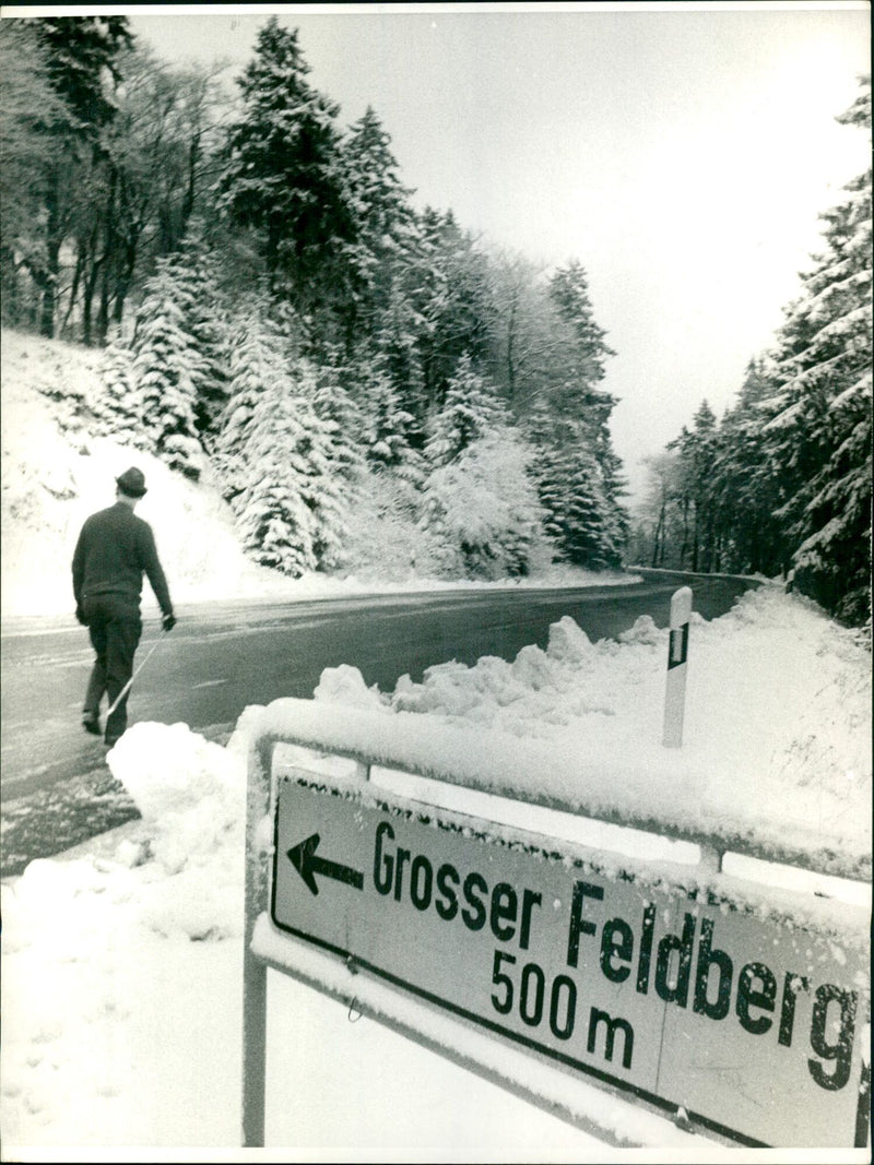 Winter on the Feldberg im Taunus - Vintage Photograph