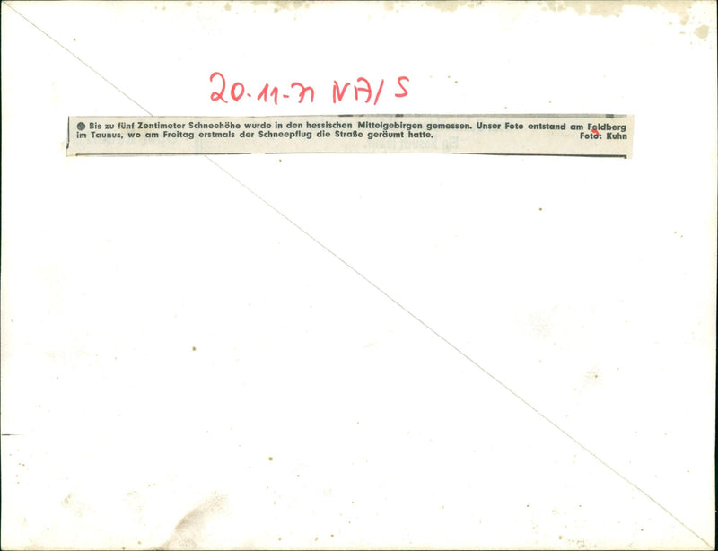 Winter road in the Taunus - Vintage Photograph