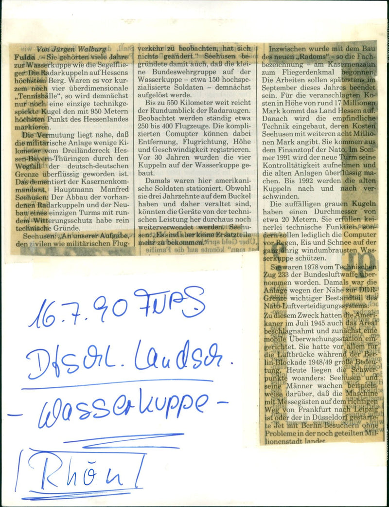 1990 LANDSCAPES RADAR DOMESTICS HESSENS BUNDESWEHR GROUP - Vintage Photograph