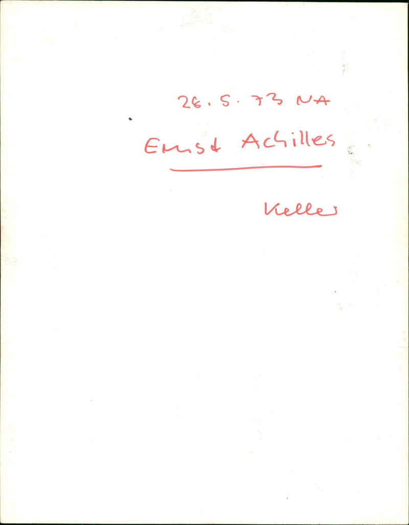 Ernst Achilles - Vintage Photograph