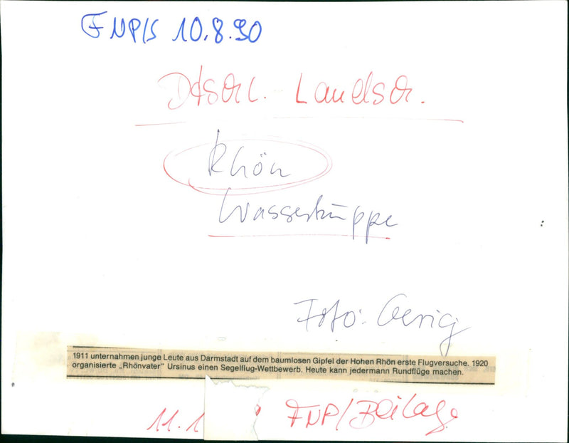 1911 DISCHL LANDSCAPES RHON YOUNG PEOPLE DARMSTADT MADE TREELESS - Vintage Photograph