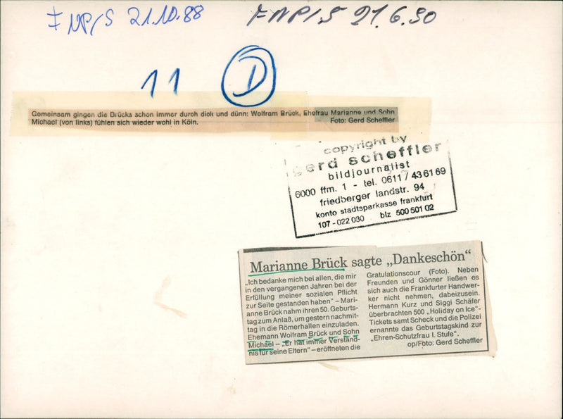 Marianne Brück and son Michael - Vintage Photograph