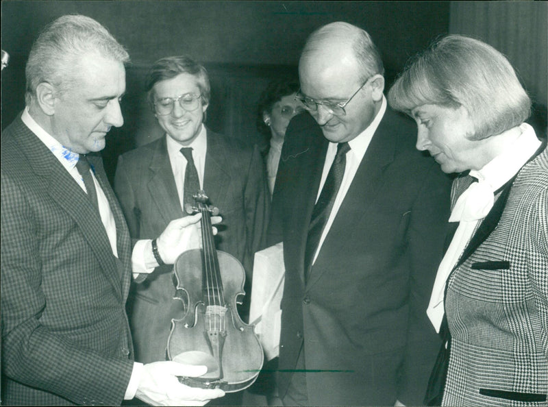 Andrea Mosconi, Dr. Giacotto, Wolfram Brück and Marianne Brück - Vintage Photograph