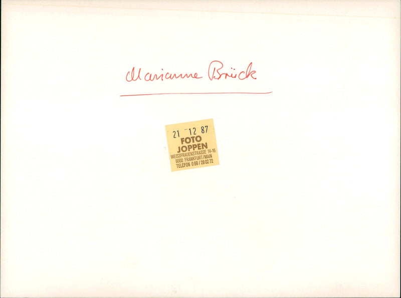 Marianne Brück - Vintage Photograph