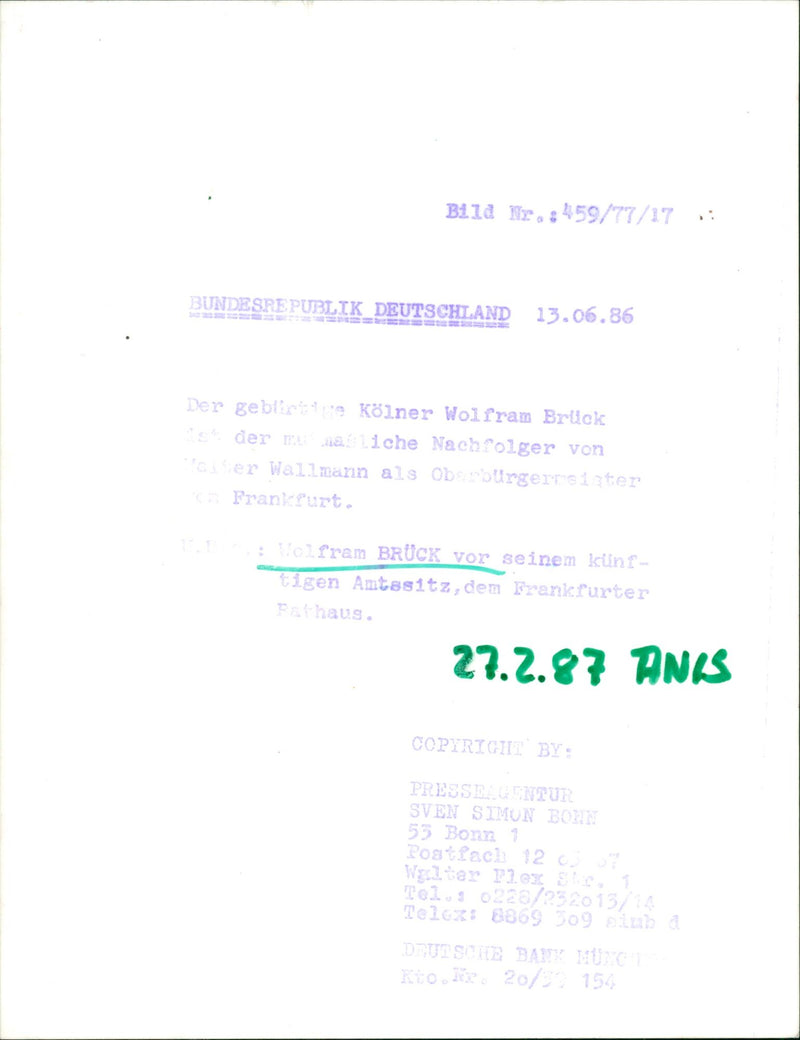 Wolfram Brück - Vintage Photograph