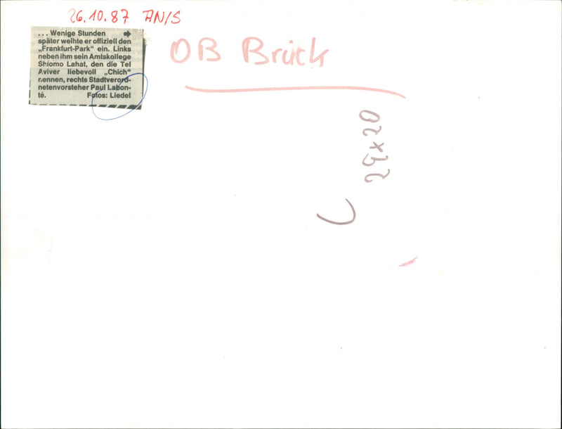 Wolfram Brück, Shiomo Lahat, Paul Labonté - Vintage Photograph