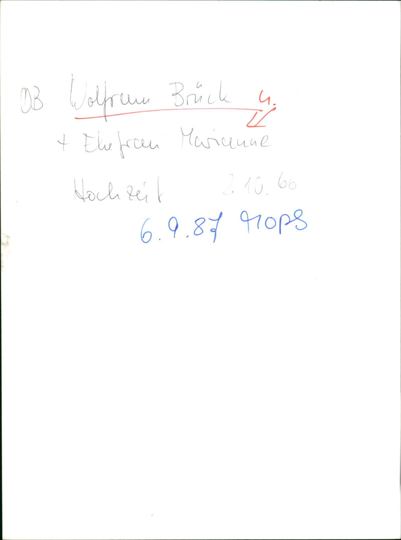 1987 Wolfram Brück and Marianne wedding - Vintage Photograph