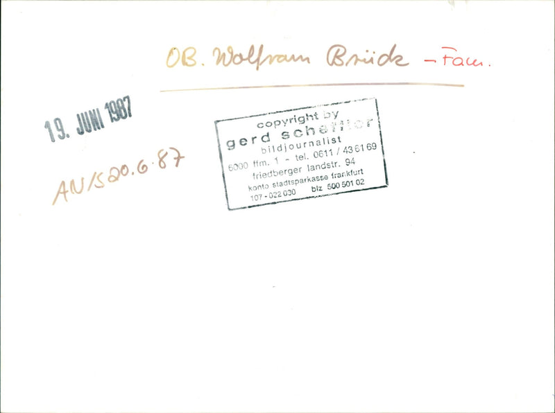 Wolfram Brück - Vintage Photograph