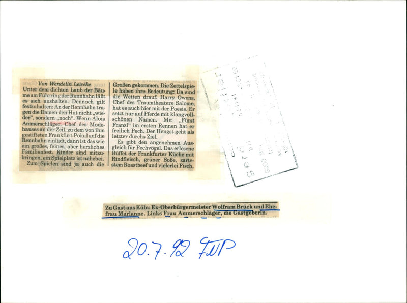 Wolfram Brück, Marianne Brück, Ms. Ammerschläger - Vintage Photograph