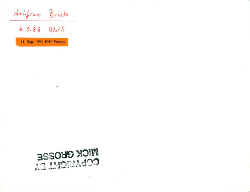 Wolfram Brück - Vintage Photograph