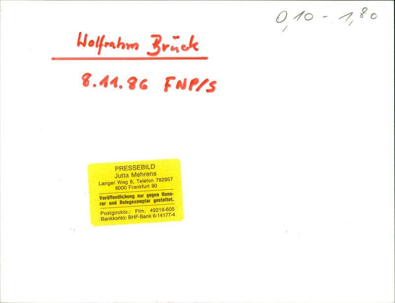 Wolfram Brück - Vintage Photograph