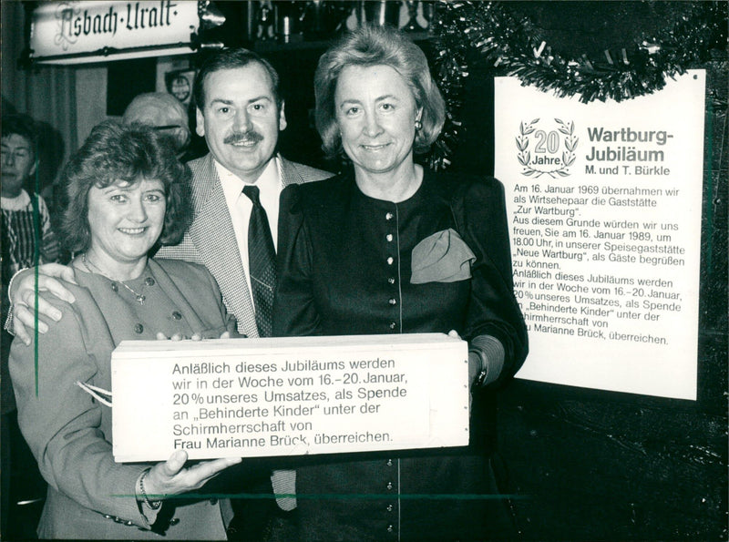 Marianne Brück, Manfred and Tilla Bürkle - Vintage Photograph