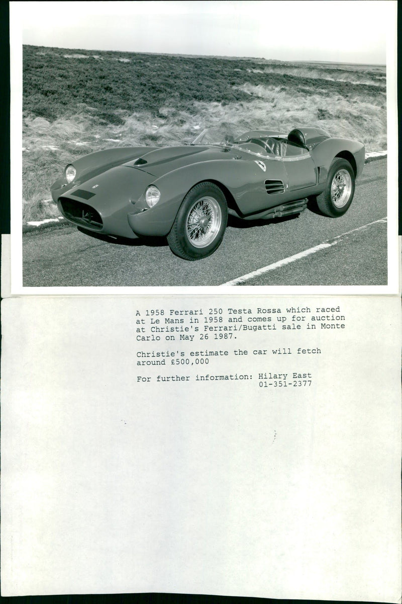 Ferrari 250 Testa Rossa - Vintage Photograph