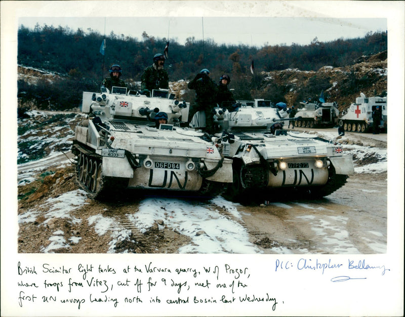 British Scimitar Light Tanks - Vintage Photograph