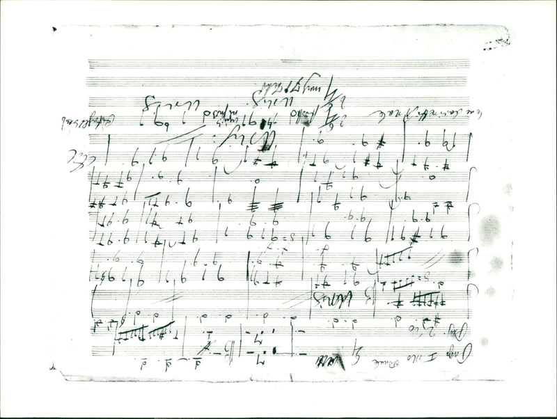 1988 CONTWENTAL MAWUSCRIPB FERDINAND WOLANEK BEETHOVEN UNKNOWN MUSIC SECOND - Vintage Photograph