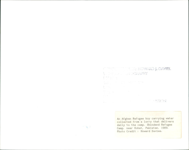 1989 HOWARD DAVIES GRAPHY - Vintage Photograph