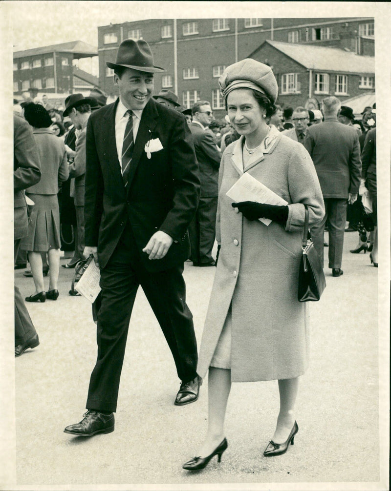 H.M. Queen Elizabeth II and Lord Porchester - Vintage Photograph