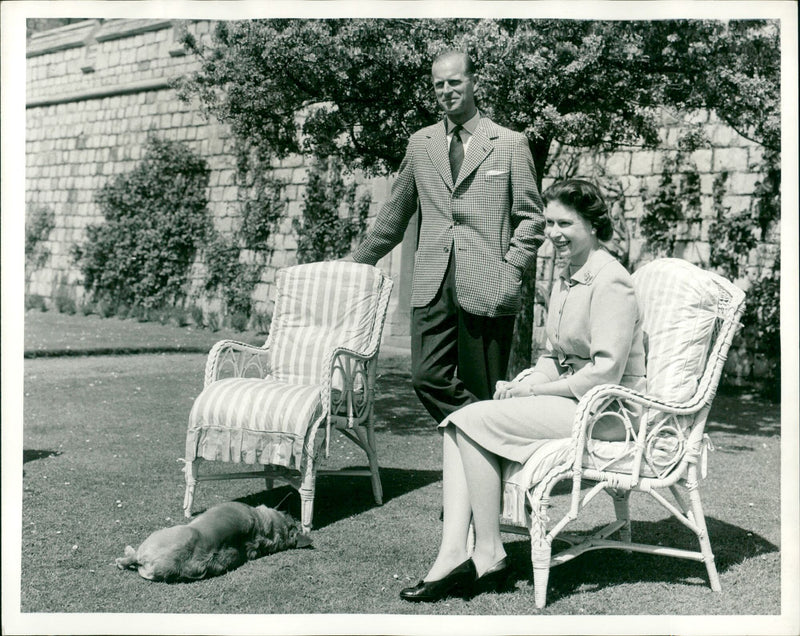 H.M. Queen Elizabeth II and H.R.H. the Duke of Edinburgh - Vintage Photograph