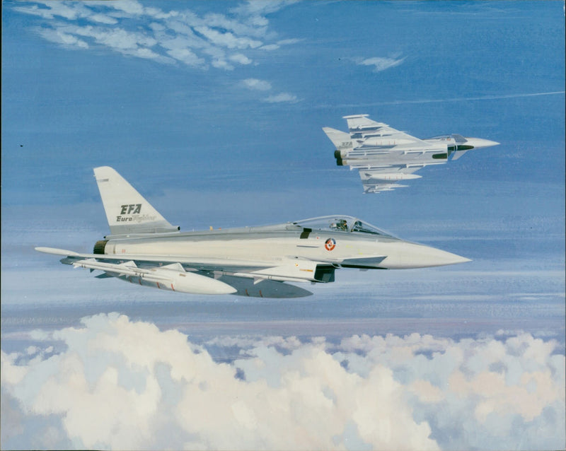 European Fighter Aircraft - Vintage Photograph