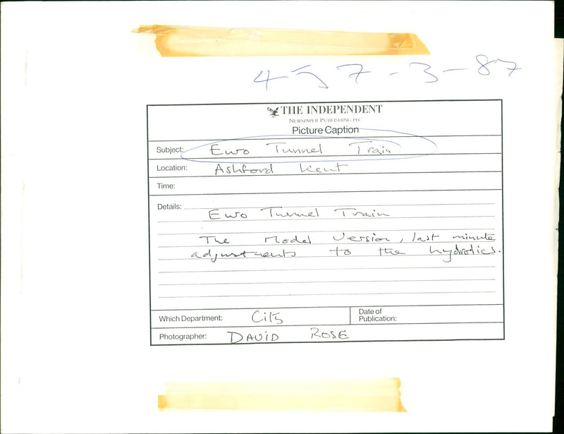 EWO TUMEL TRAIN DAVID MODEL - Vintage Photograph