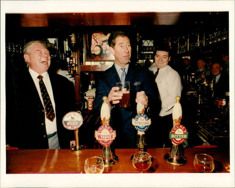 PRINCE CHARLES ECMQA WELL VISIT WALES - Vintage Photograph