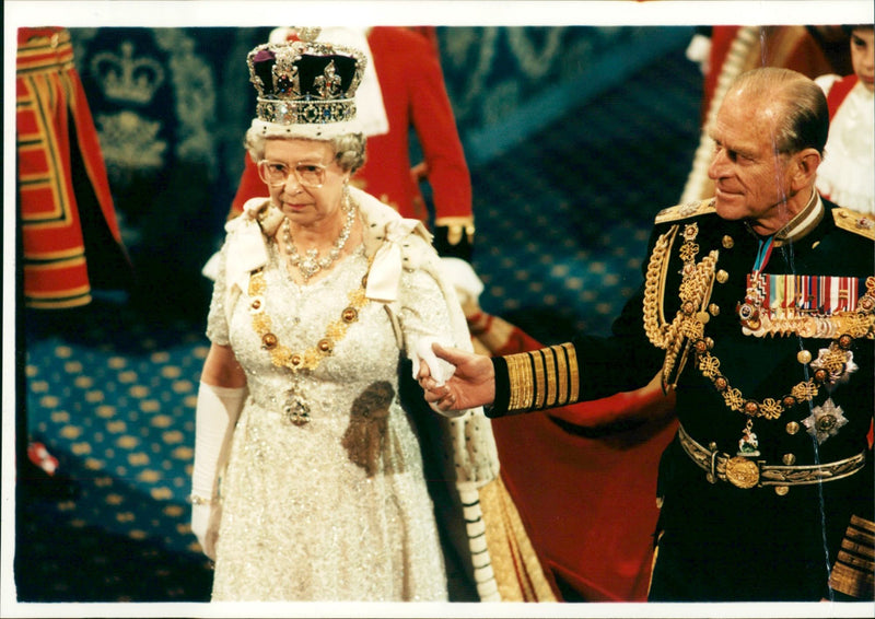 Elizabeth II and Prince Prince Philip, Duke of Edinburgh - Vintage Photograph