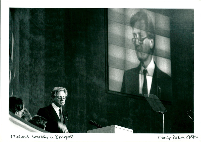 Heseltie in Blackpool LANDSCAPE STAFF - Vintage Photograph
