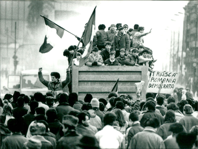1989 TROMANIA DEMOCRATAEN REVOLUTION RASC - Vintage Photograph