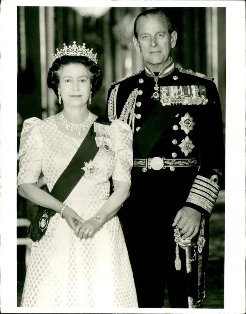 Elizabeth II and Prince Philip, Duke of Edinburgh - Vintage Photograph