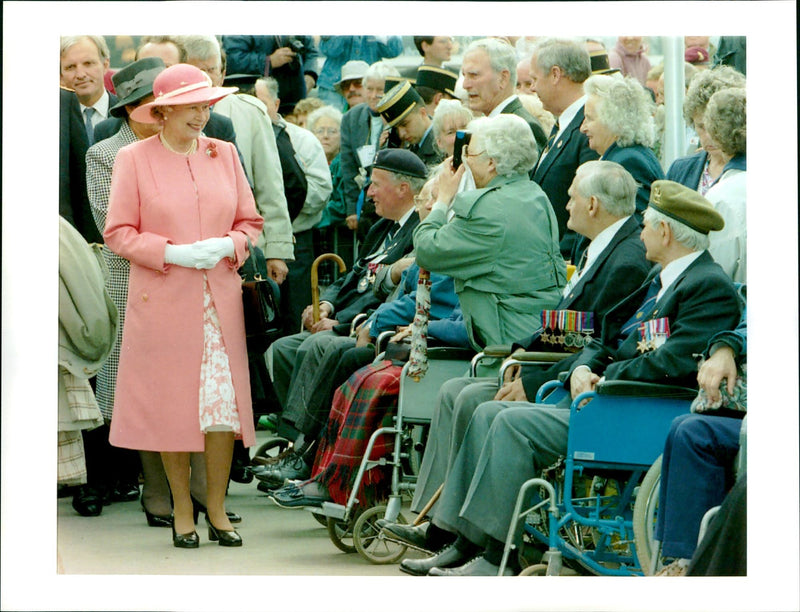 Queen Elizabeth II Celebrating D-Day - Vintage Photograph