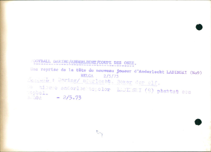 1973 SAERLOS LADINSKI CUP ONCE CASE ELF ICOUPE TETE UNS REPRISE POET DAND - Vintage Photograph