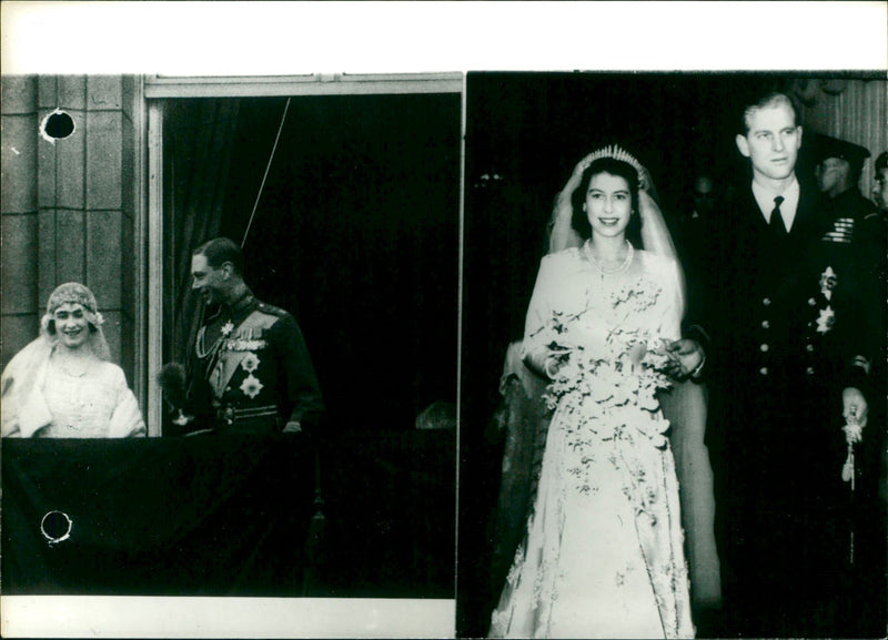 George VI & Queen Elizabeth The Queen Mother, Prince Philip & Queen Elizabeth II - Vintage Photograph