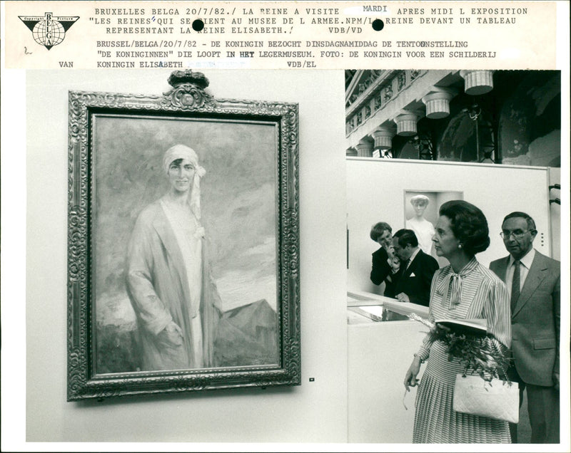 GOPER PICCO E FAILI IGHT MARDI BRUXELLES / 7 / 82. / LA REINE A VISITE - Vintage Photograph