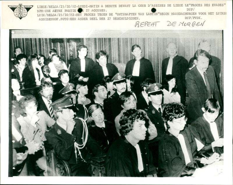 One part of the 27 accused at 'escapees from Lantin' case - Vintage Photograph