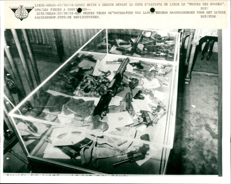 Evidence at 'escapees from Lantin' case - Vintage Photograph