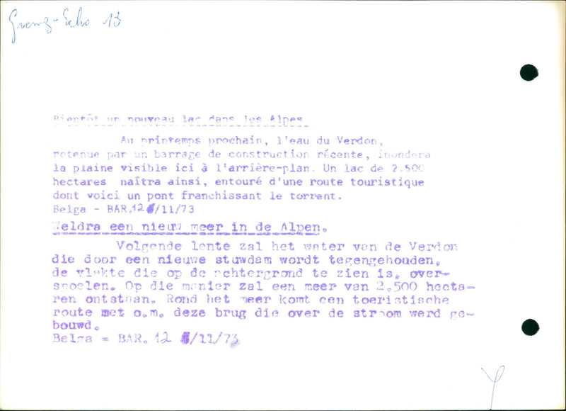 Lake in the Alps - Vintage Photograph