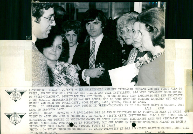 1975 FONDS FABIOLA CONCERT - Vintage Photograph