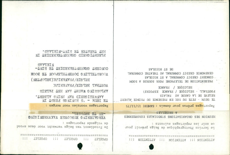 1975 VOXETTE PRINCE FRANCE CONCERT ALBERT - Vintage Photograph