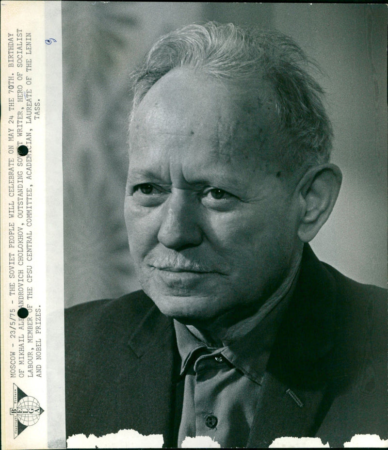 1975 ALEKSANDROVICH TASS SHOL NOBEL WRITER MEMBER SOVIET - Vintage Photograph