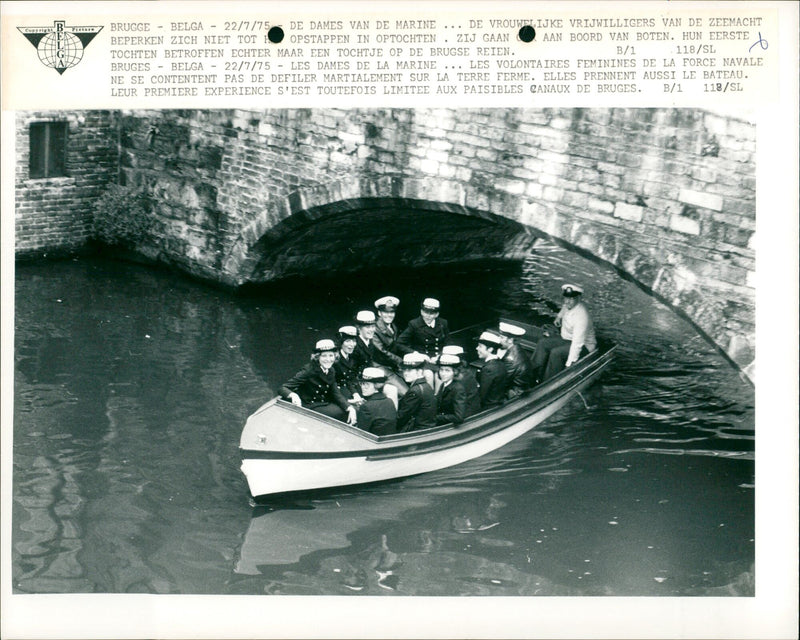 Bruges canal tour - Vintage Photograph