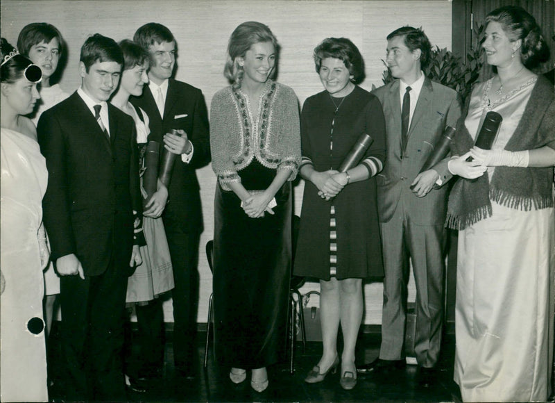 Princess Paola of Belgium at National Music Contest - Vintage Photograph