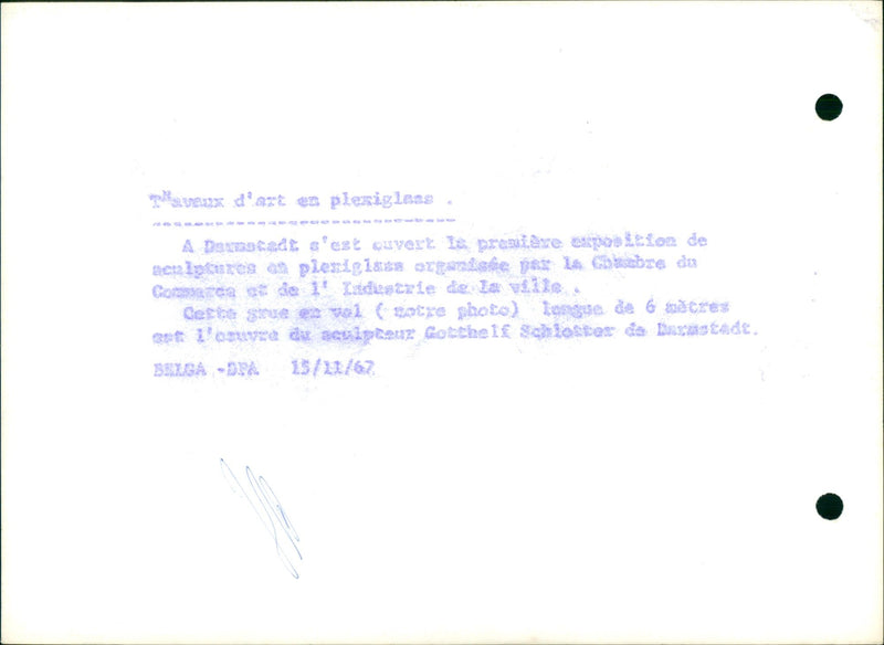 T avaux d'art en plexiglass - Vintage Photograph