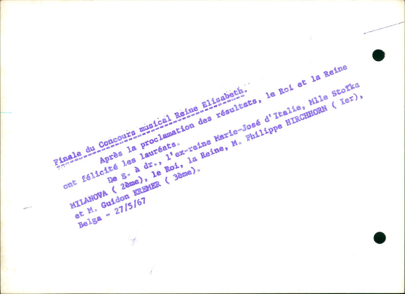 Final of the Queen Elisabeth Music Competition. - Vintage Photograph