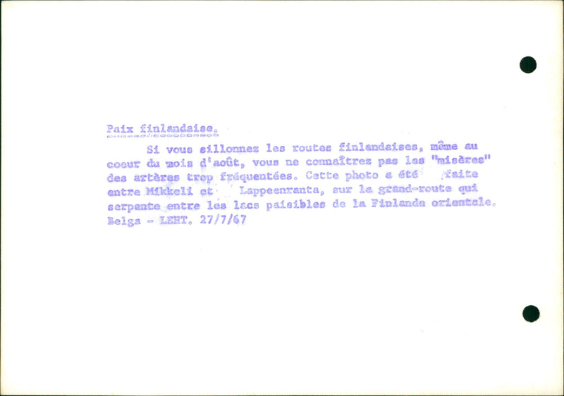 Finnish peace and quiet - Vintage Photograph