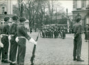 AT THE ROYAL PALACE OF BRUSSELS. - Vintage Photograph