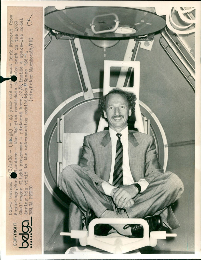 1986 OSTEND TEMPERATUREES REACHINNEARLY MANY BEA MODEL FLIGHT VISIT BELGIAN - Vintage Photograph